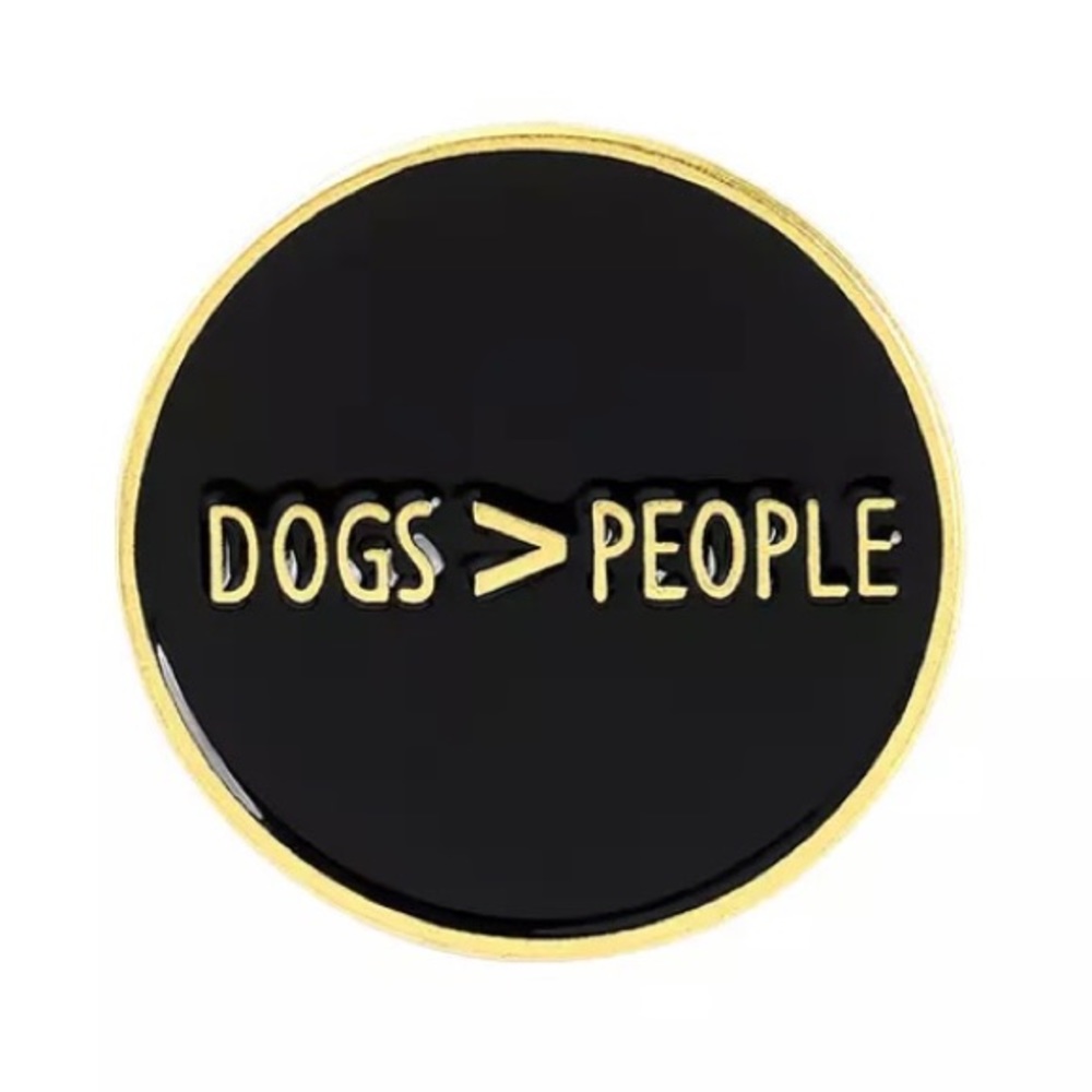 6/$30 Preferences Dogs > People Enamel Pin